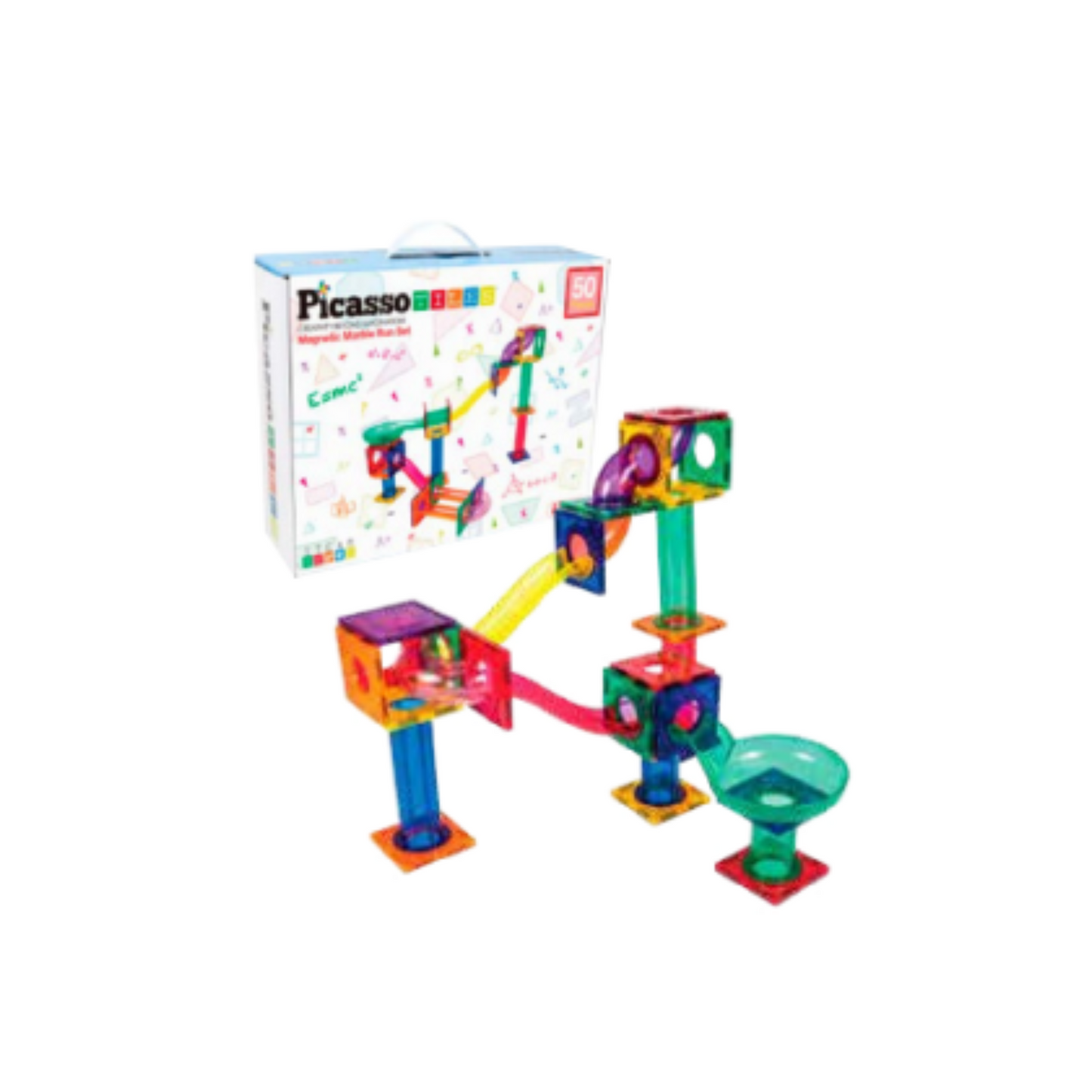 50 Piezas Marble Run - Bloques Magnéticos