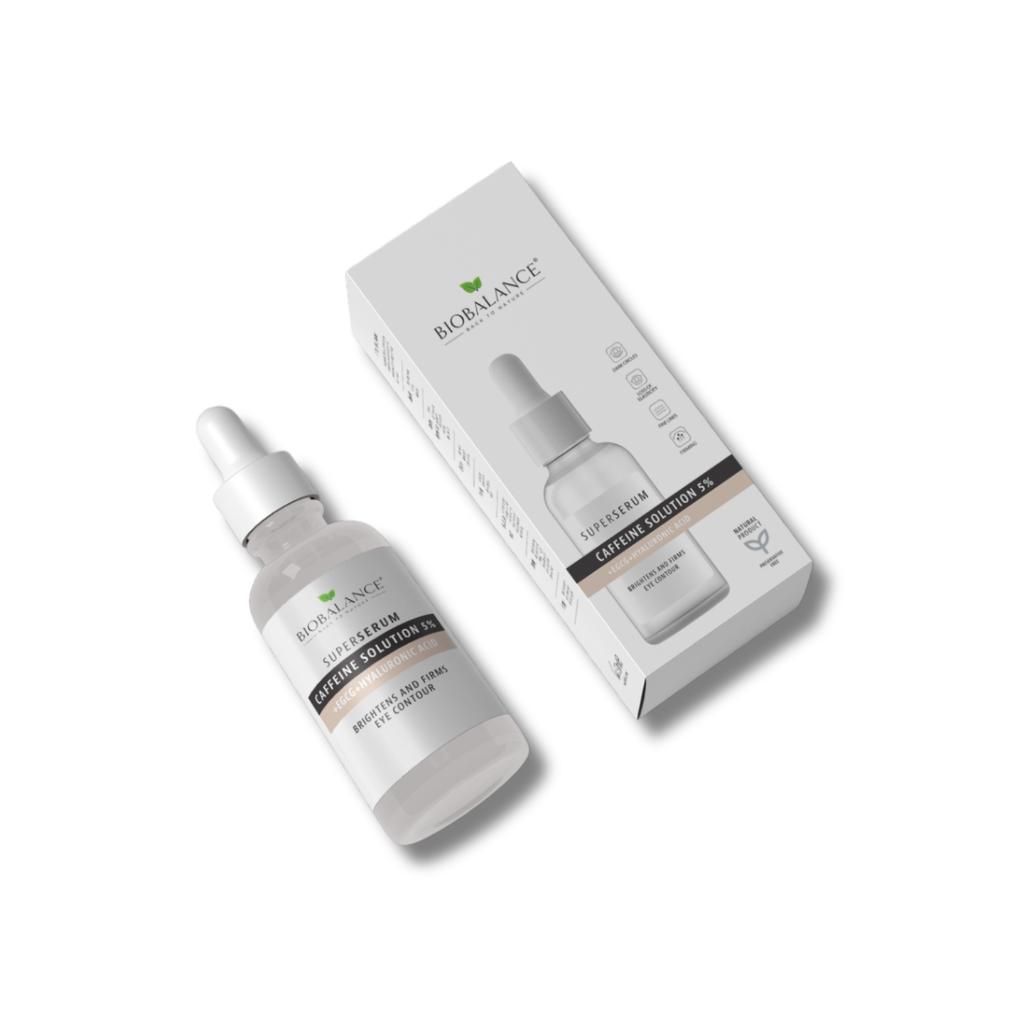 Super Serum Solución de cafeína al 5% - Cafeína + EGCG + Ácido hialurónico
