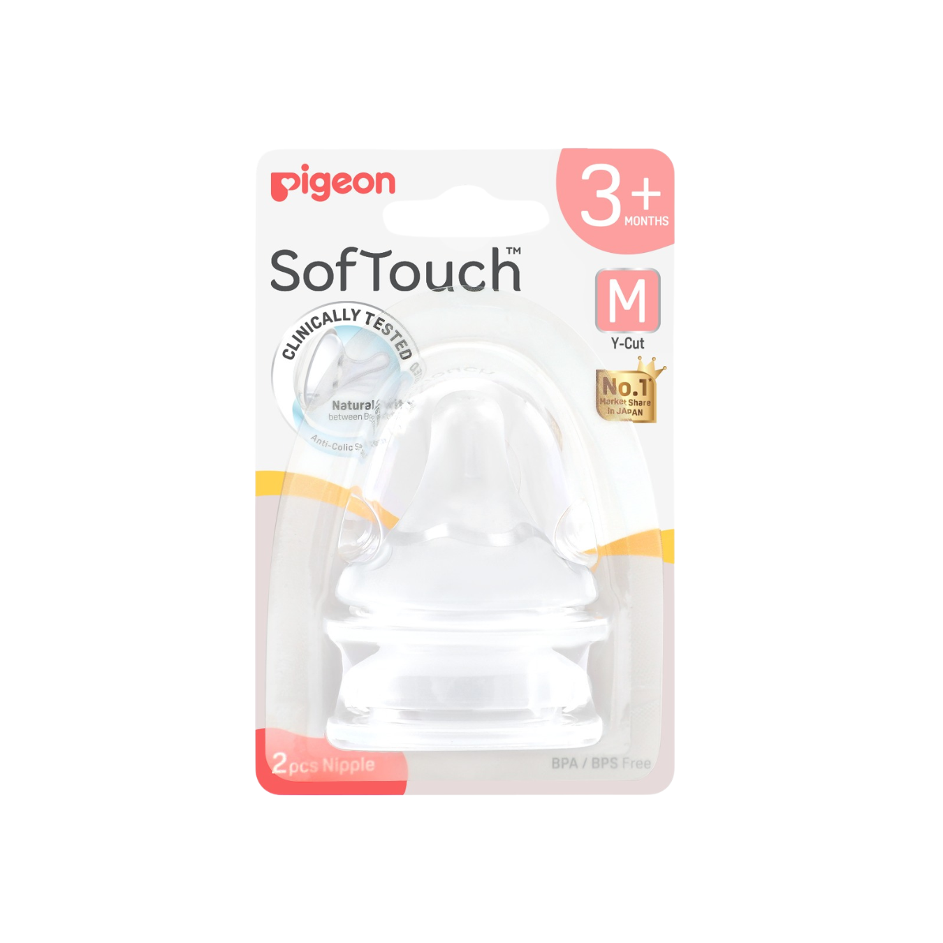 Tetinas/Chupetes Softouch WN3 Peristálticos "Boca Ancha" - Pigeon