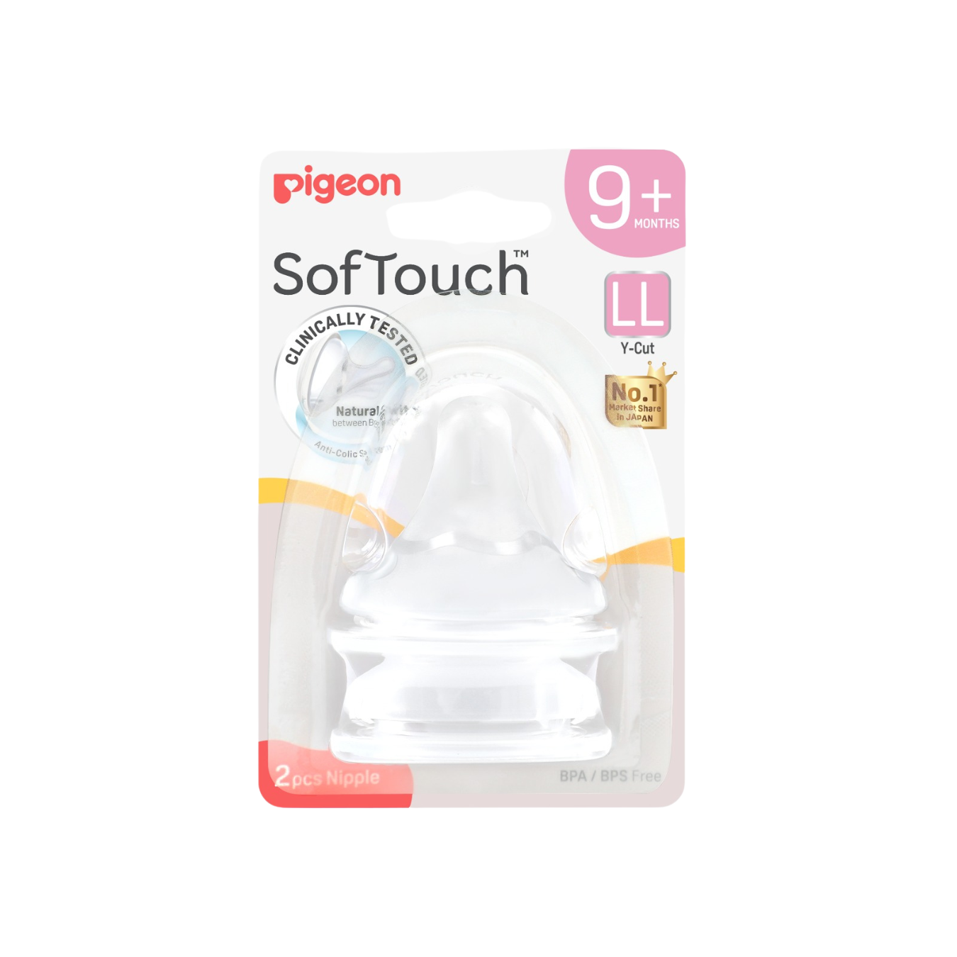 Tetinas/Chupetes Softouch WN3 Peristálticos "Boca Ancha" - Pigeon