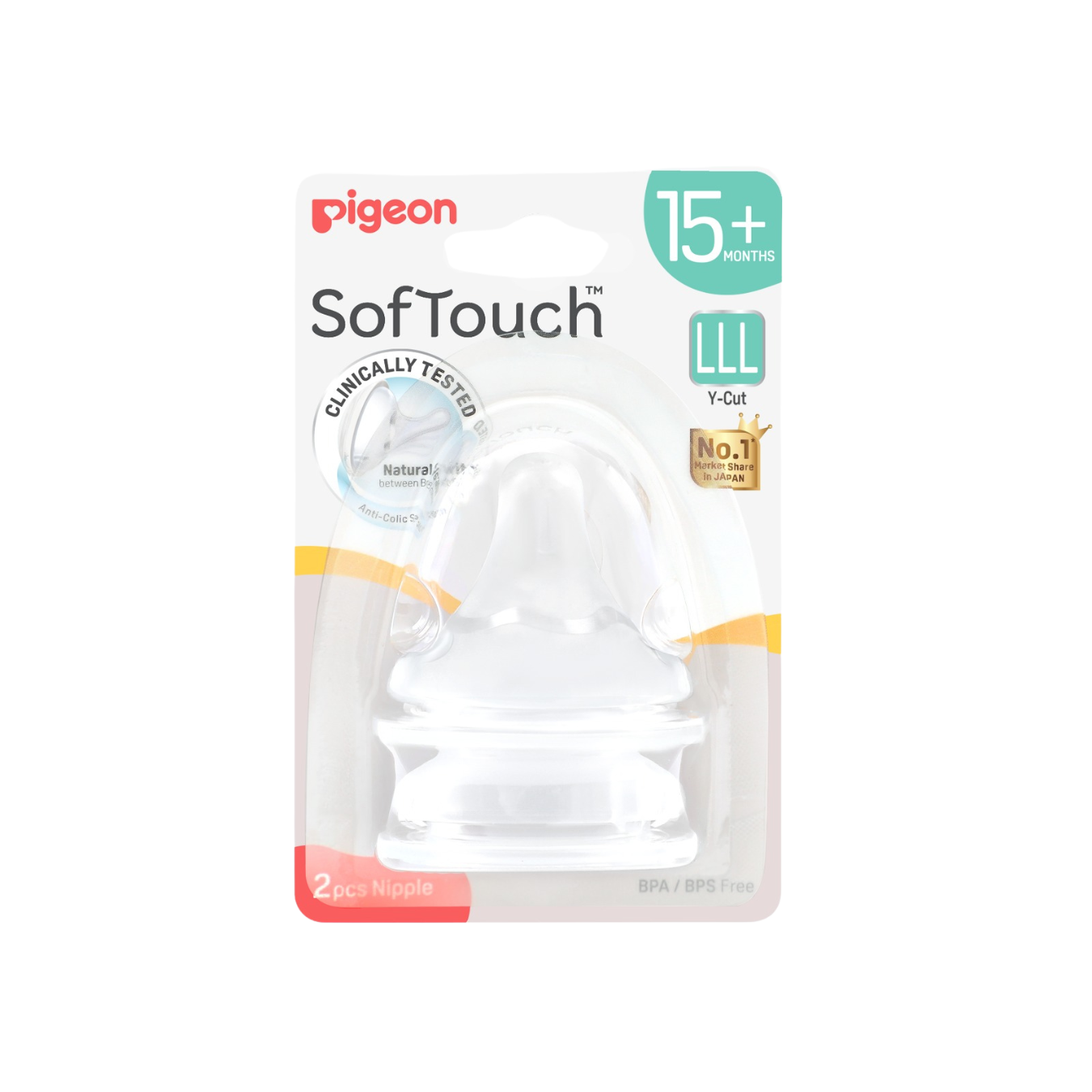 Tetinas/Chupetes Softouch WN3 Peristálticos "Boca Ancha" - Pigeon