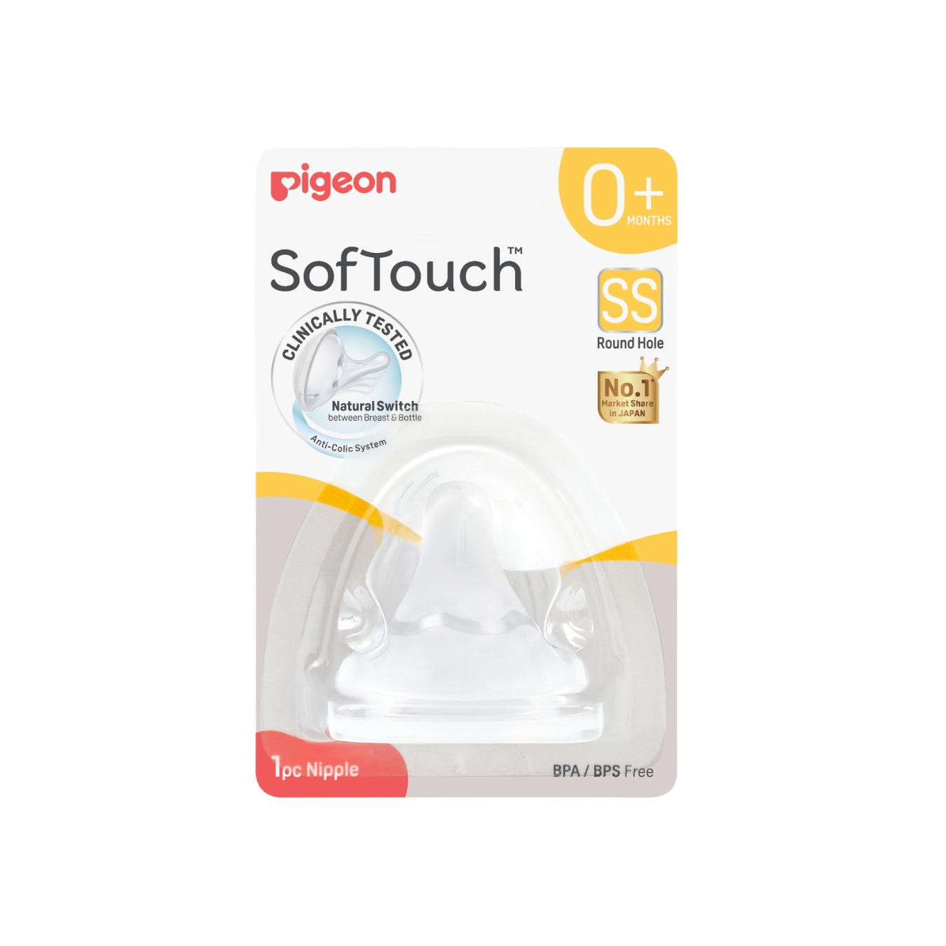 Tetinas/Chupetes Softouch WN3 Peristálticos "Boca Ancha" - Pigeon