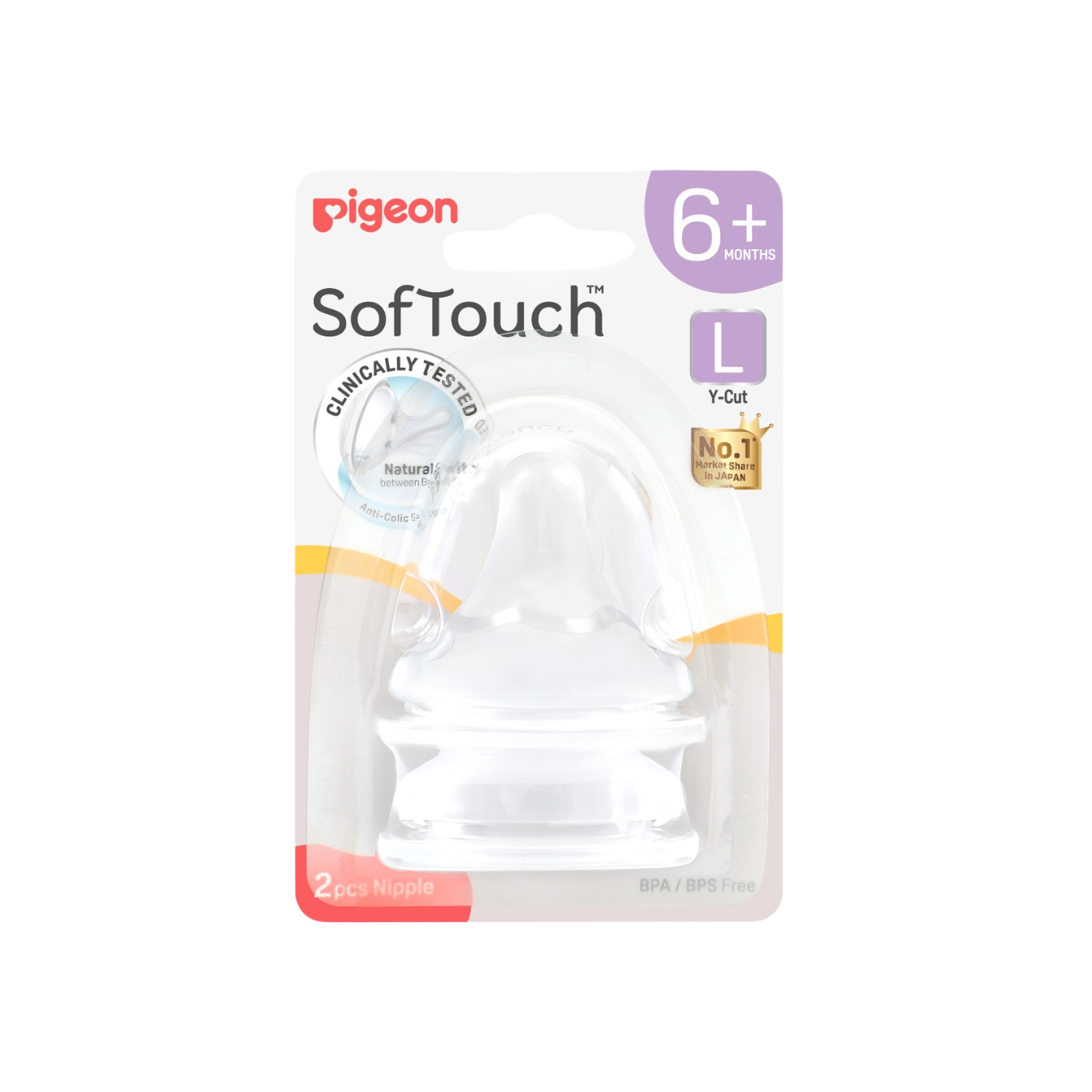 Tetinas/Chupetes Softouch WN3 Peristálticos "Boca Ancha" - Pigeon