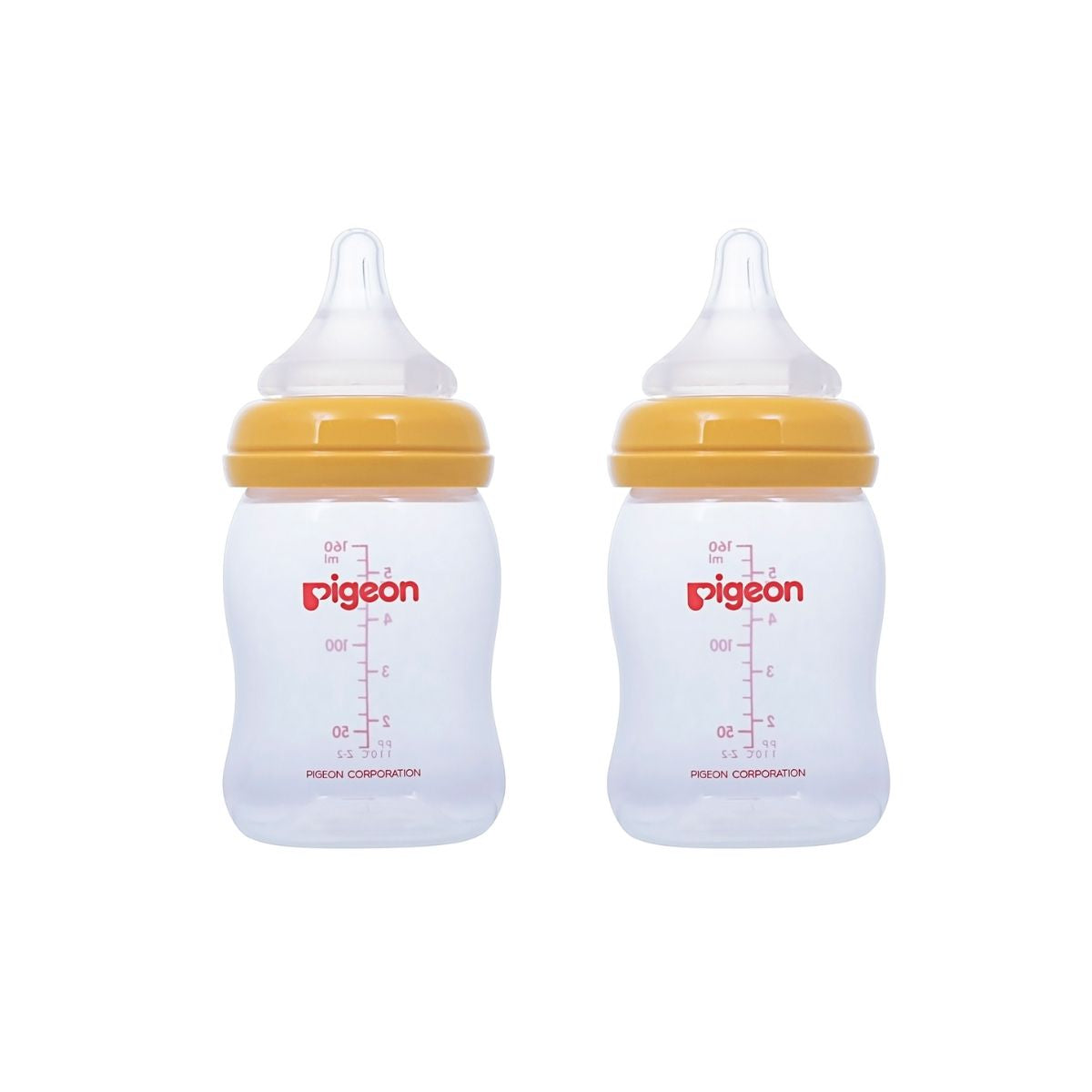 Biberón Peristáltico "Softouch" de Plástico "Boca Ancha" - Pigeon (PACK DE 2)