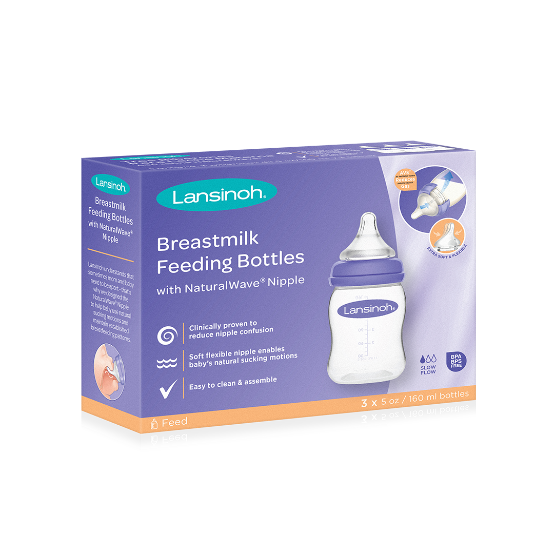 3Pack - Mamadera para Leche Materna con Tetina NaturalWave. 5oz/160ml