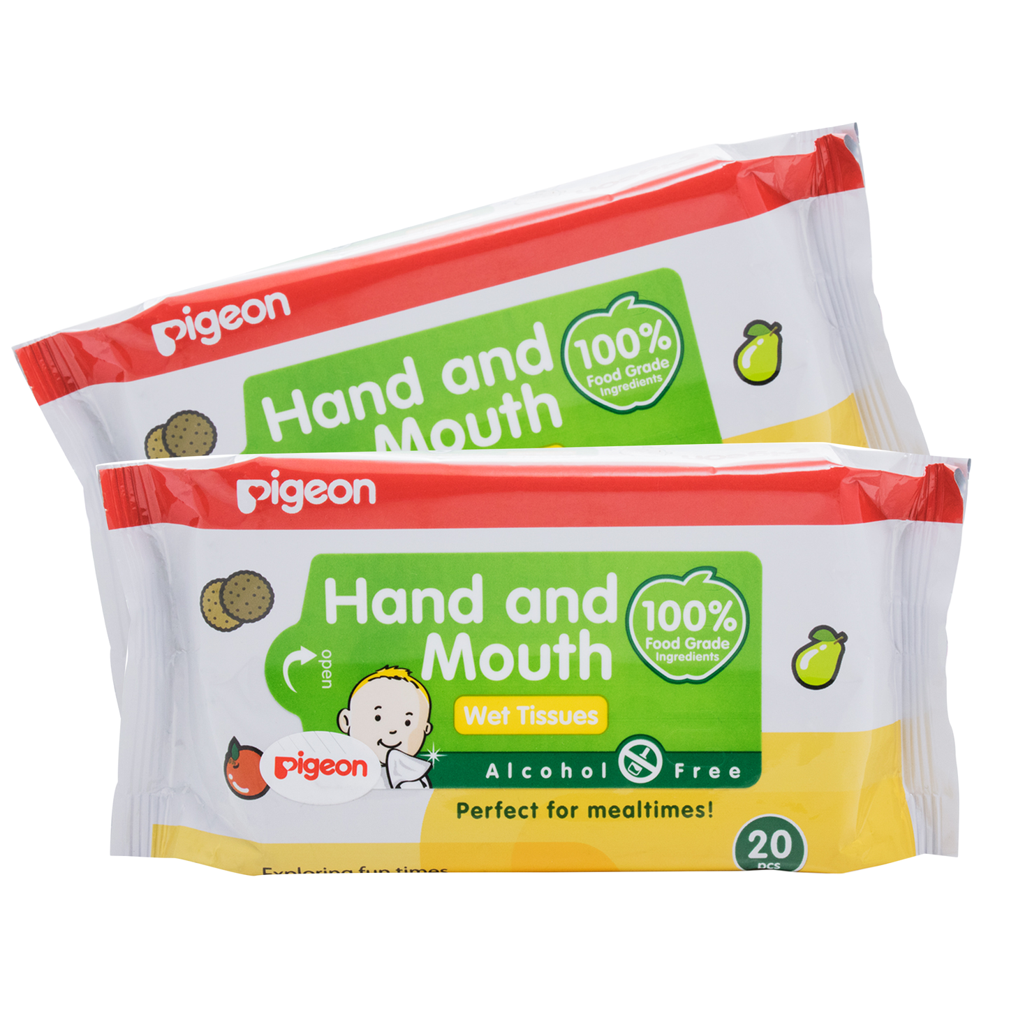 Toallitas "Hand And Mouth" (20 toallitas x 2) - Pigeon