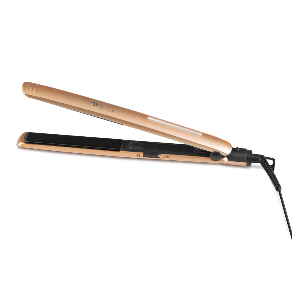 Plancha Cerámica de Cabello Dorada