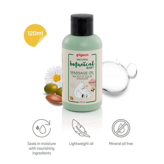 Natural Botanical Baby Massage Oil 120ml Pigeon