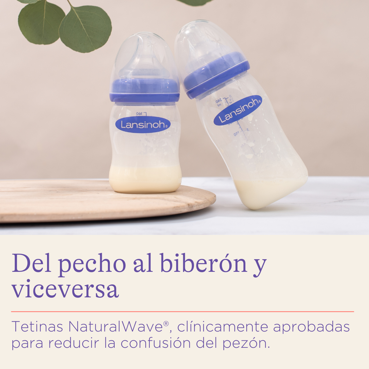 3Pack - Mamadera para Leche Materna con Tetina NaturalWave. 8oz/240ml