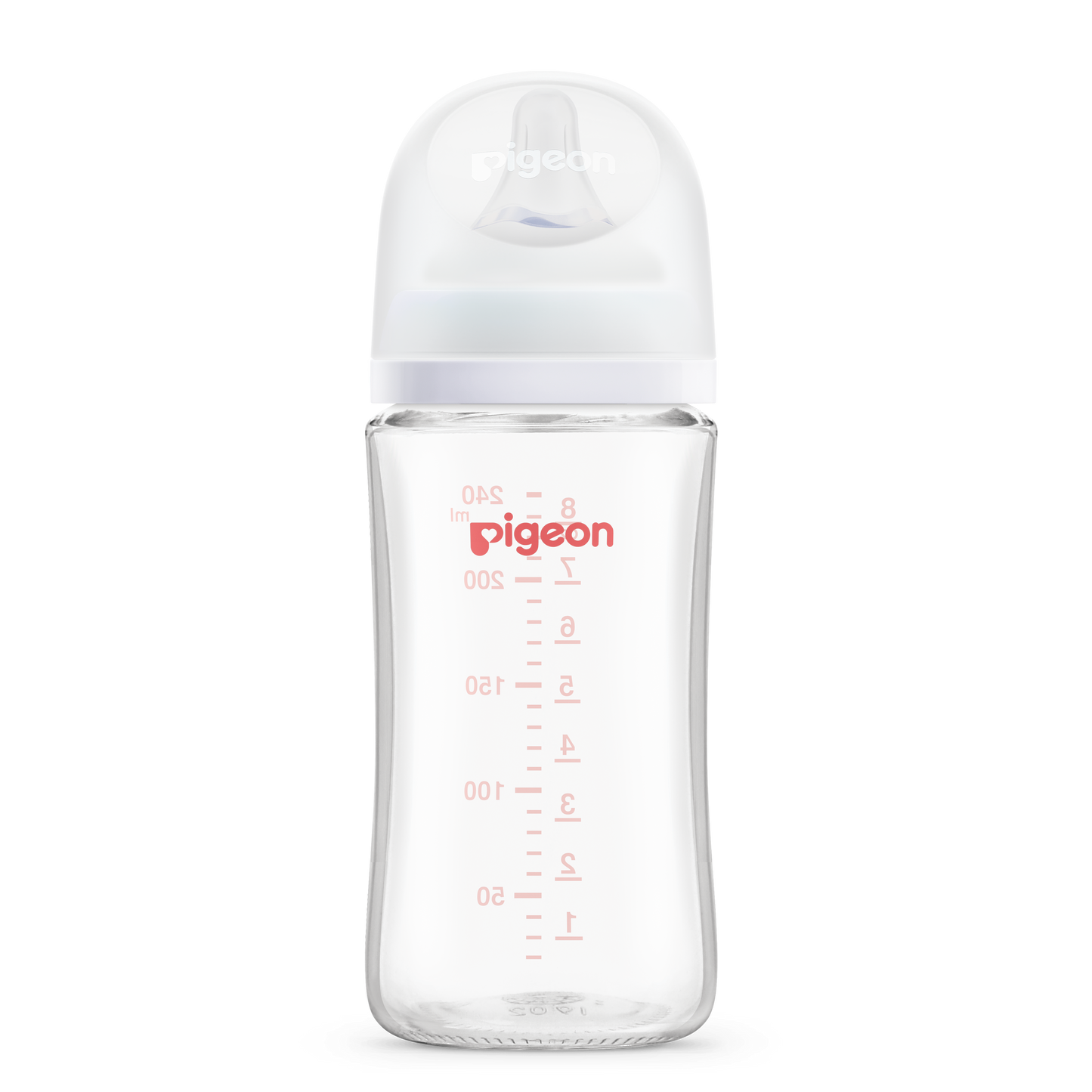 Biberón Pigeon SofTouch™ III Boca Ancha de Vidrio