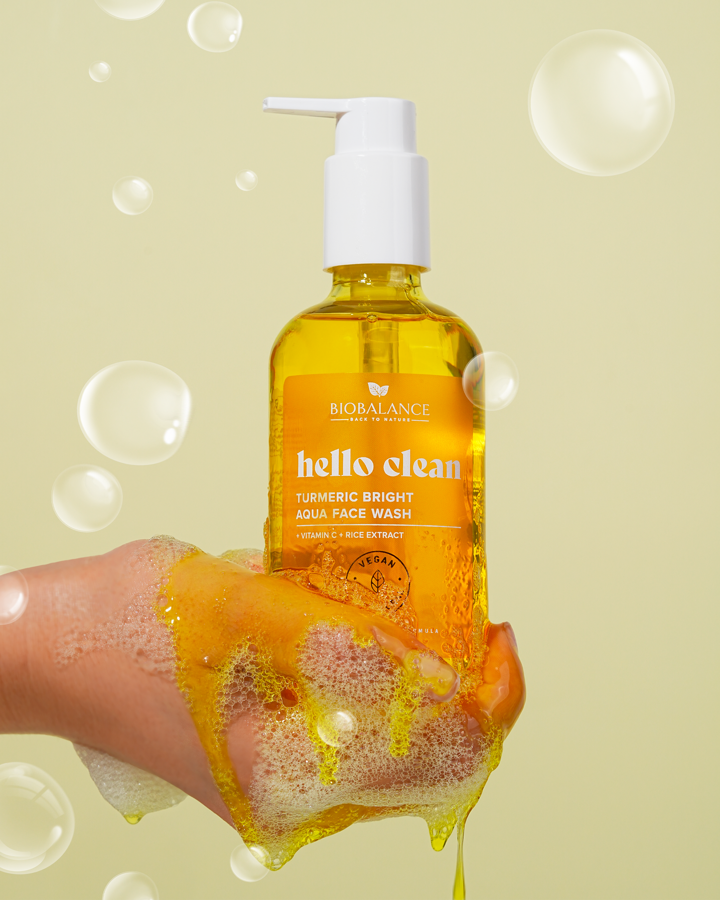 Face Wash de Cúrcuma Bright Aqua Hello Clean 250ml