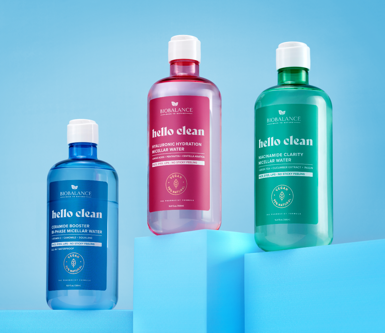 Agua Micelar con Ácido Hialurónico Hello Clean 500ml
