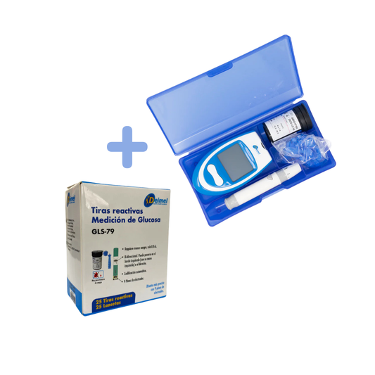 Medidor de Glucosa Deimel + Tiras reactivas (25)
