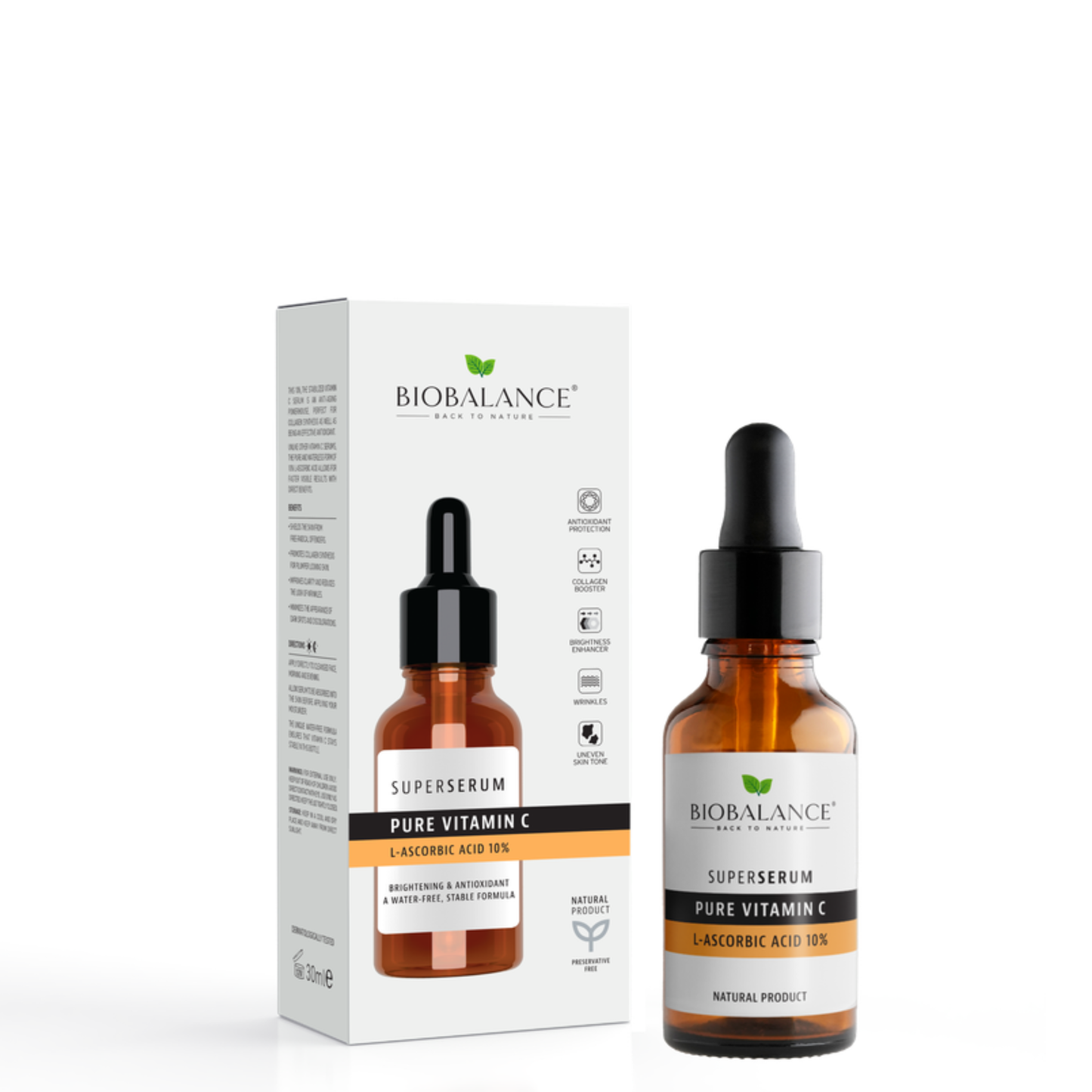 Vitamina C Pura - Acido L-ASCORBICO 10% Super Serum